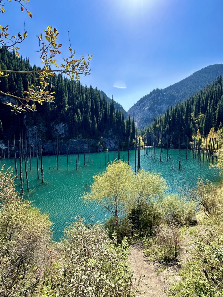 Kaindy lake Kasakhstan