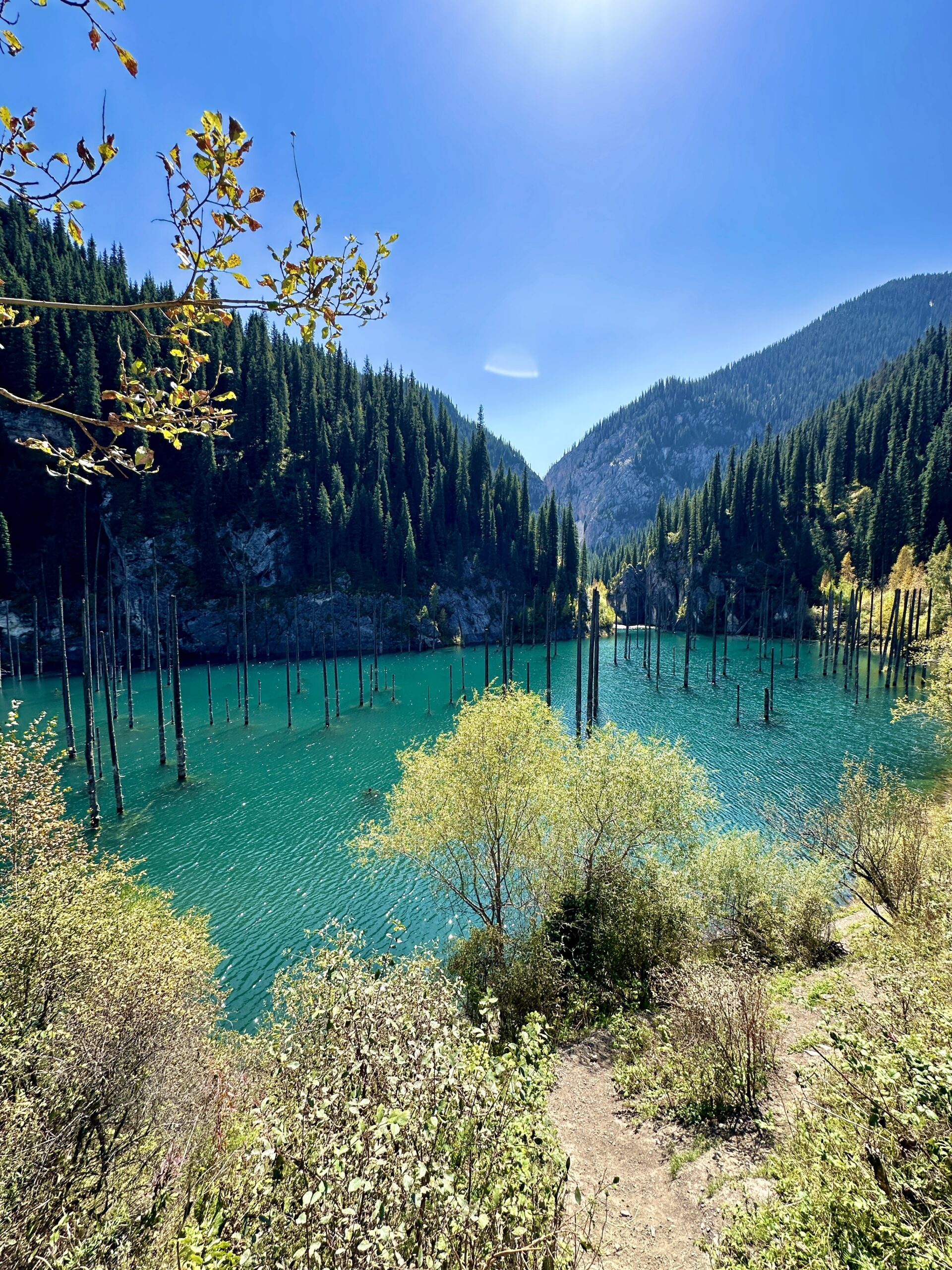 Kaindy lake Kasakhstan